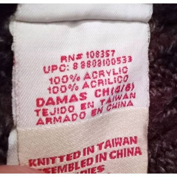 FADED GLORY BROWN/TAUPE CARDIGAN SZ.S EUC. - Picture 5 of 6